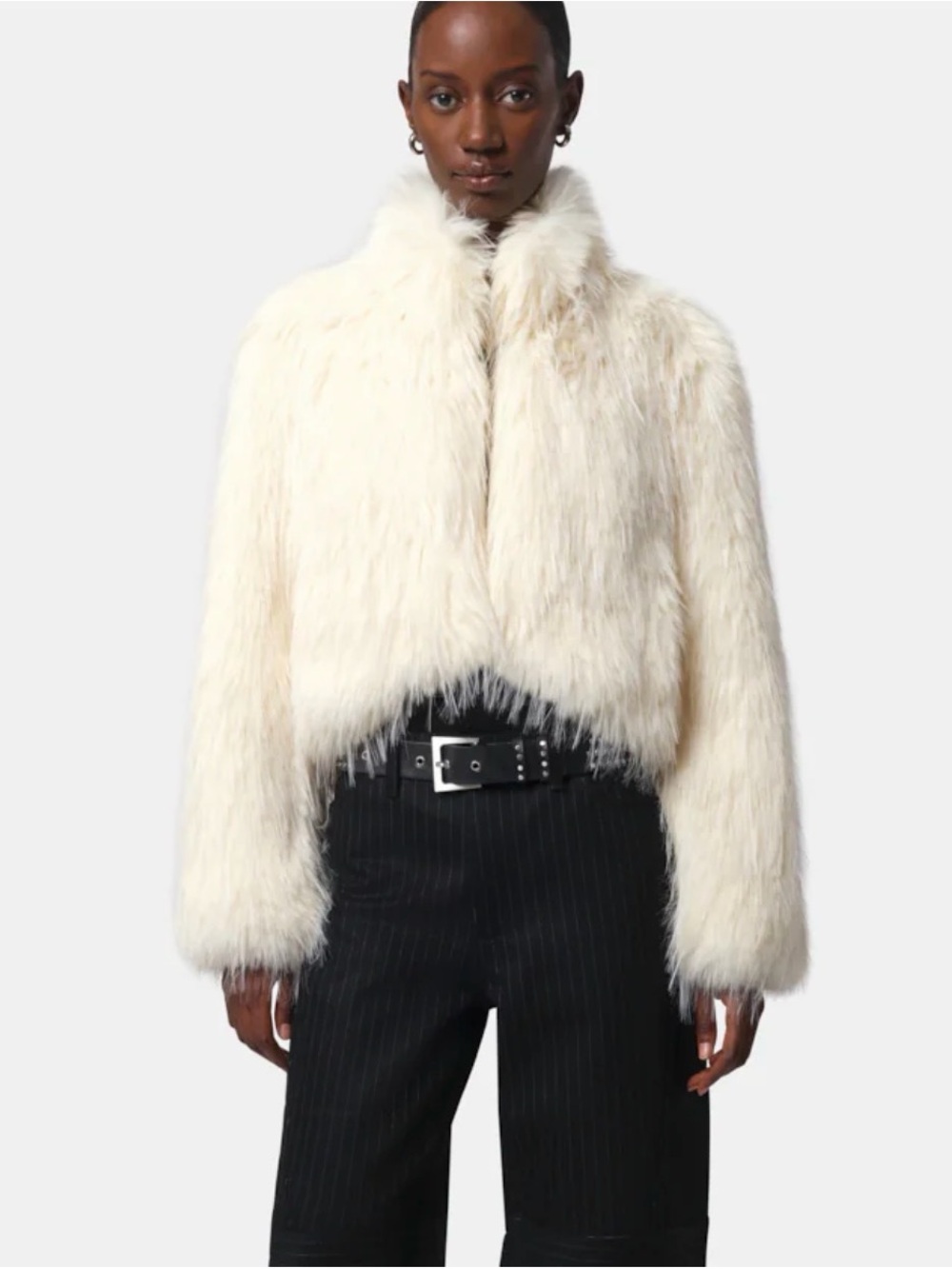 Apparis Ginette Faux Fur Cropped Coat